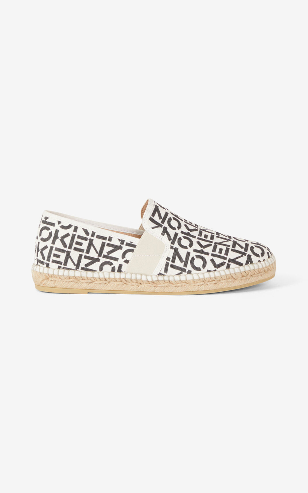 Kenzo Sport elasticated monogram Espadrilles Dame - Grå DK-072292